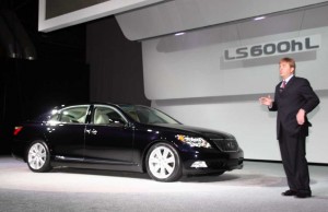 Toyota's Bob Carter, with the Lexus LS600h luxury hybrid