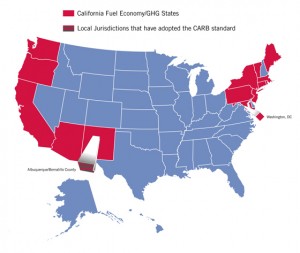 More than 40% of U.S. vehicle sales are affected by the CARB regulation.