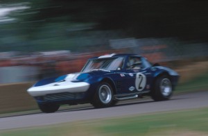 The original 1963 Grand Sport on a track wher it belongs.