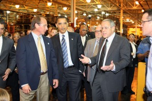 Chrysler LLC Vice Chairman Jim Press and then Senator Barack Obama