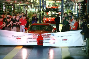 The 25,000th Dodge Viper rolls off the line at Chrysler LLC's Conner Avenue Assembly Plant.