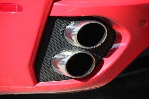 One of the more unusual features in a generally controversial design, the vertical dual-dual exhaust layout is intended to reduce aero drag.