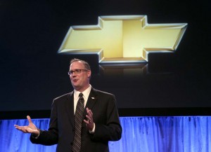 Chevrolet General Manager Ed Peper presides over the launch of the new Cruze, which will be a critical product, not just for Chevy, but for GM, which is counting on its "main dog" brand to regain lost market share.