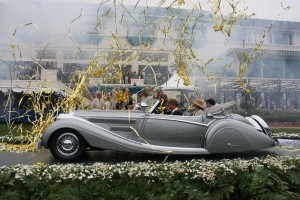 The 2009 Pebble Beach Concours d'Elegance Best of Show winner: a 1937 Horch 853 Voll & Ruhrbeck Sport Cabriolet, owned by Robert Lee of Sparks, Nevada.