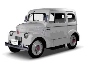 Prince, one of the companies that eventually became a part of Nissan, produced this early electric vehicle in 1947.