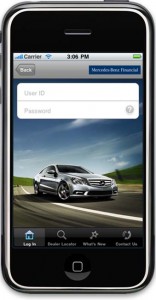 Mercedes-Benz Financial has launched what it claims is the first automotive finance app for the iPhone and iPod Touch.