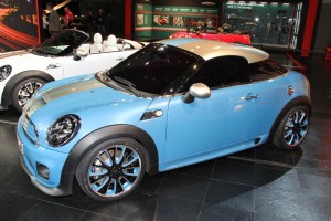 Mini staged several North American debuts, including this sporty Coupe concept, and the roadster to the rear.