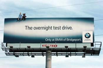 BMW Billboard Ties Up Traffic