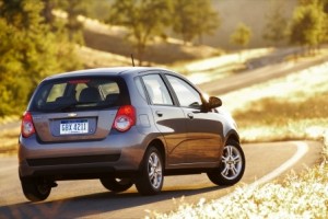 The existing Chevrolet Aveo model. 